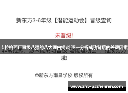 卡拉格药厂晋级八强的八大理由揭晓 逐一分析成功背后的关键因素 卡拉格药厂晋级八强的八大理由揭晓 逐一分析成功背后的关键因素