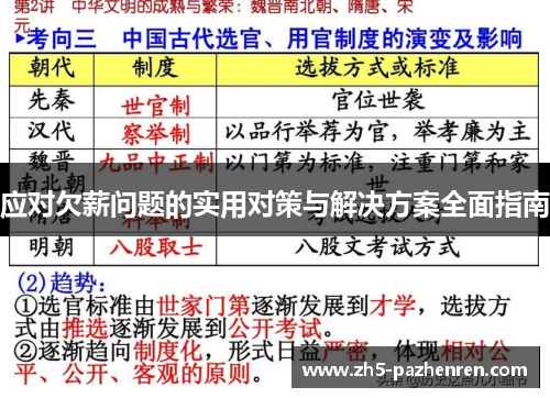 应对欠薪问题的实用对策与解决方案全面指南 应对欠薪问题的实用对策与解决方案全面指南