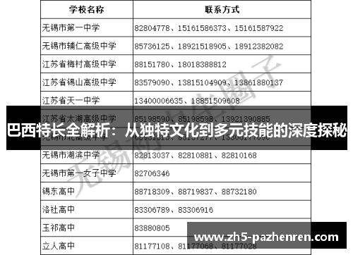 巴西特长全解析:从独特文化到多元技能的深度探秘 巴西特长全解析:从独特文化到多元技能的深度探秘